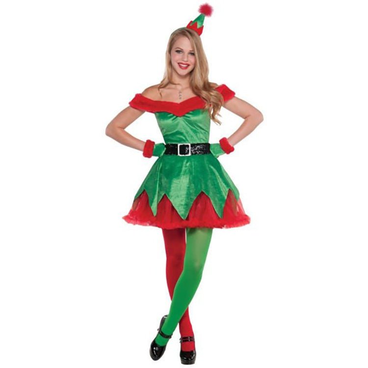 Astricos Red and Green Christmas Tree Shaped Holiday Outfits - Perfect for Merry Christmas Celebrations - Astricos