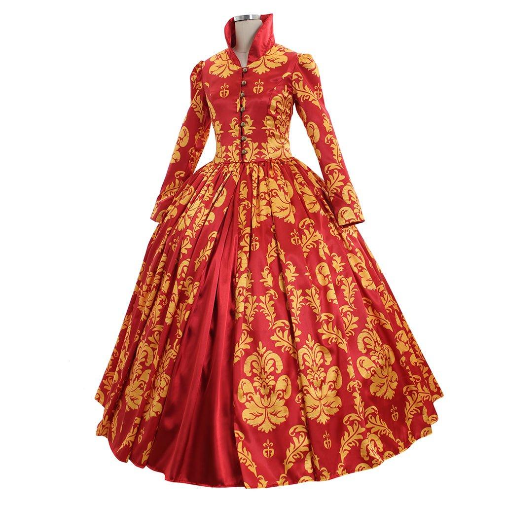 Stunning Astricos Red Renaissance Medieval Wedding Ball Gown | Custom Women's Dance Costume - Astricos