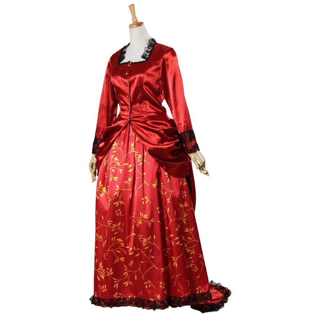 Stunning Red Victorian Gown with Bustle | Astricos Collection for Cosplay & Reenactments - Astricos