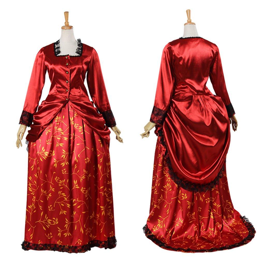 Stunning Red Victorian Gown with Bustle | Astricos Collection for Cosplay & Reenactments - Astricos