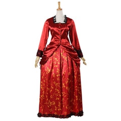 Stunning Red Victorian Gown with Bustle | Astricos Collection for Cosplay & Reenactments - Astricos