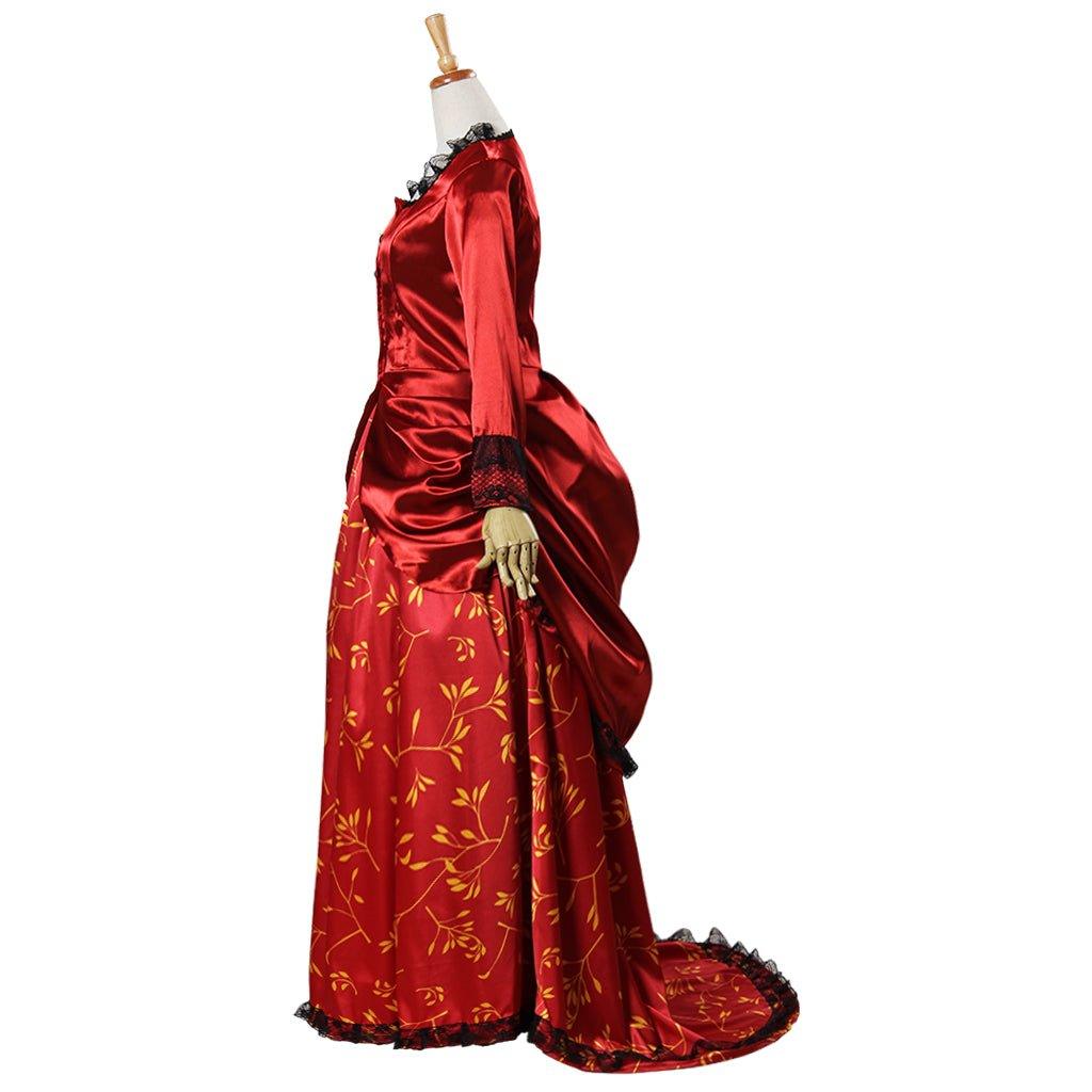 Stunning Red Victorian Gown with Bustle | Astricos Collection for Cosplay & Reenactments - Astricos