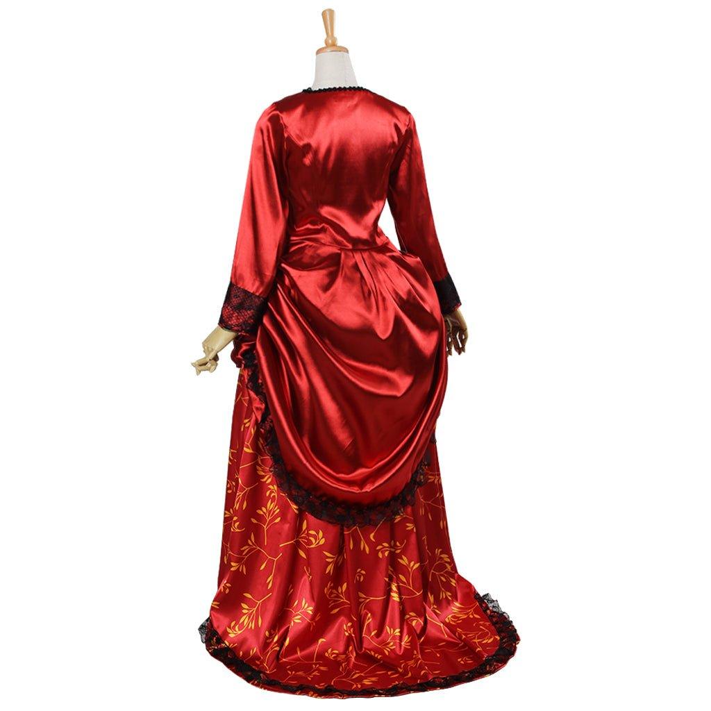 Stunning Red Victorian Gown with Bustle | Astricos Collection for Cosplay & Reenactments - Astricos