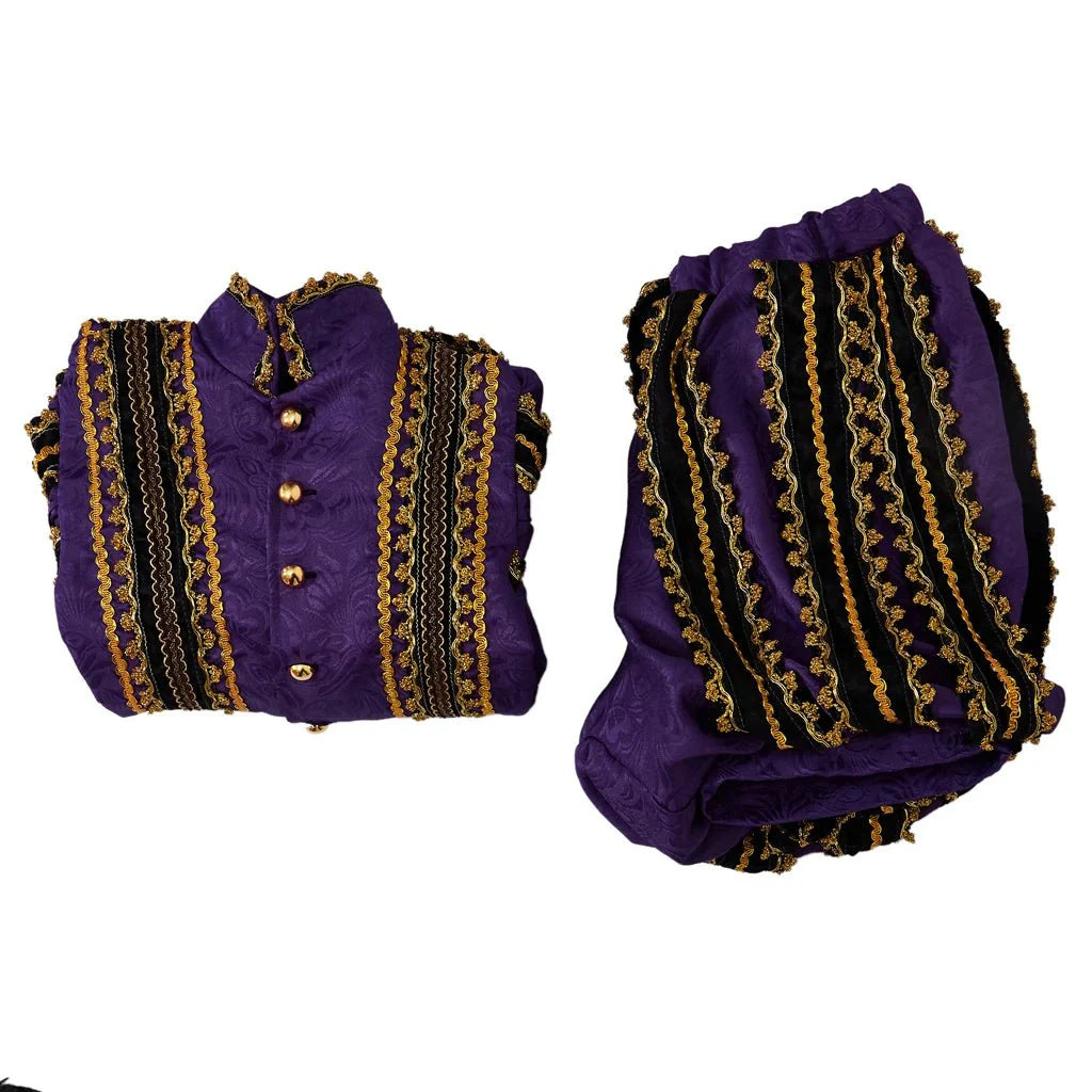 Astricos Renaissance King Henry VIII Costume - Tudor Royal Noble Outfit with Gold Trim - Astricos