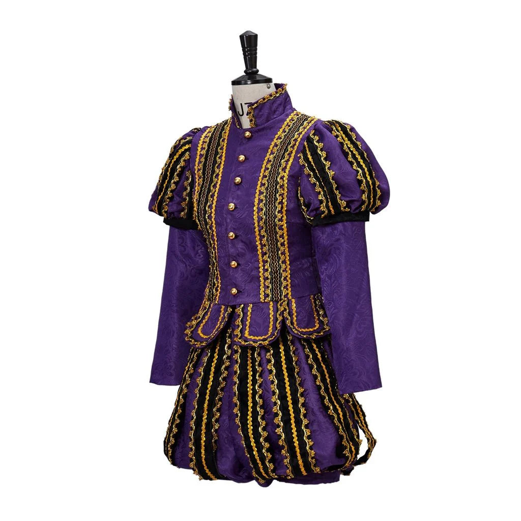 Astricos Renaissance King Henry VIII Costume - Tudor Royal Noble Outfit with Gold Trim - Astricos