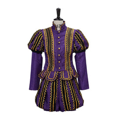 Astricos Renaissance King Henry VIII Costume - Tudor Royal Noble Outfit with Gold Trim - Astricos