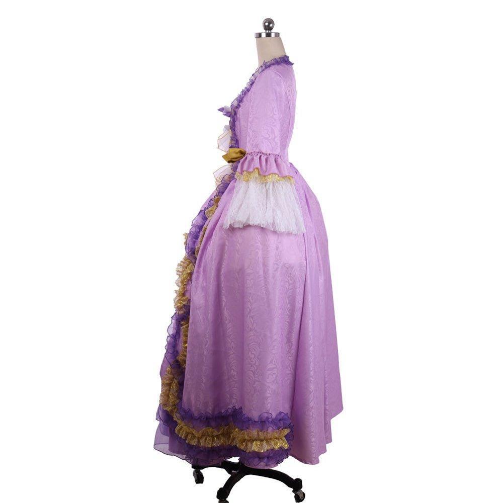 Astricos Rococo Purple Taffeta Dress with Digital Print - A Symphony of Elegance - Astricos