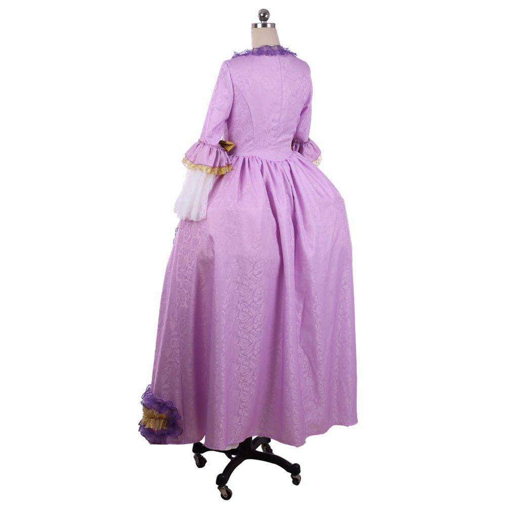 Astricos Rococo Purple Taffeta Dress with Digital Print - A Symphony of Elegance - Astricos