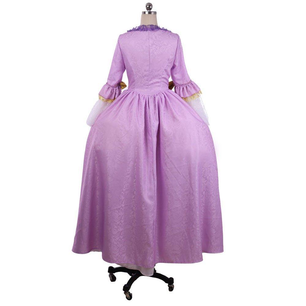 Astricos Rococo Purple Taffeta Dress with Digital Print - A Symphony of Elegance - Astricos