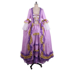 Astricos Rococo Purple Taffeta Dress with Digital Print - A Symphony of Elegance - Astricos