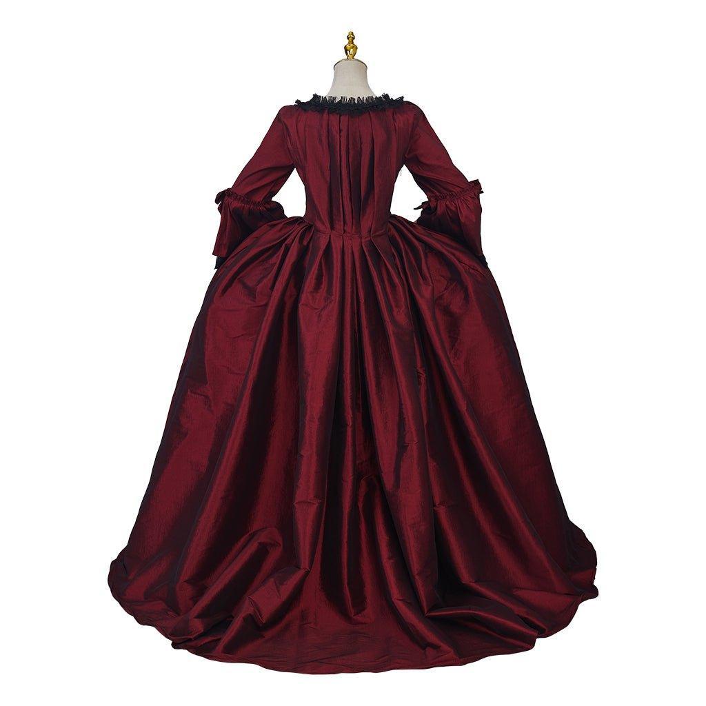 Astricos Rococo Rose Red Ball Gown | Elegant Vintage Princess Costume for Cosplay, Halloween, and Events - Astricos