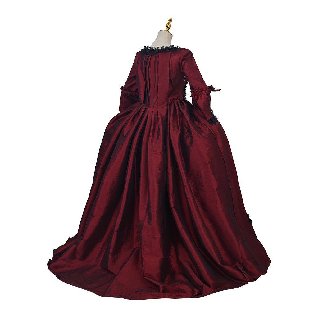 Astricos Rococo Rose Red Ball Gown | Elegant Vintage Princess Costume for Cosplay, Halloween, and Events - Astricos