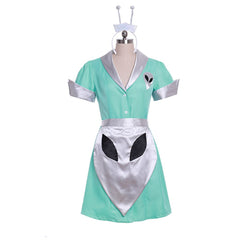 Astricos Roswell Crashdown Cafe Waitress Cosplay Costume | Liz Parker's Iconic Maid Dress | Sci-fi Themed Outfit - Astricos