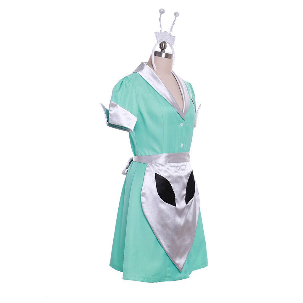 Astricos Roswell Crashdown Cafe Waitress Cosplay Costume | Liz Parker's Iconic Maid Dress | Sci-fi Themed Outfit - Astricos