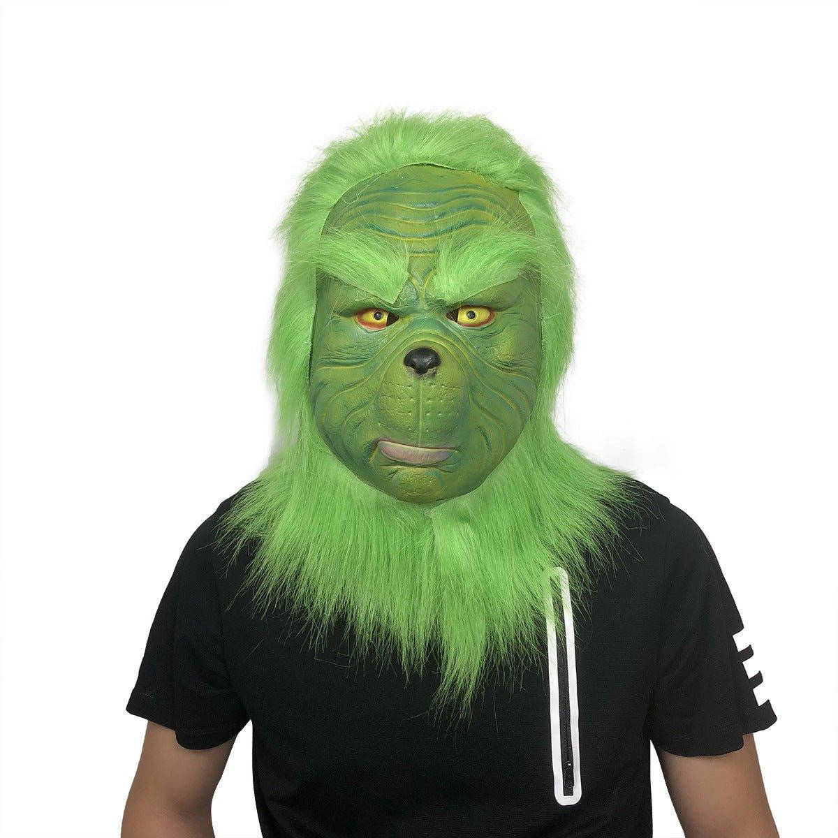 Astricos Grinch Green Hair Christmas Costume for Men - Santa Claus Inspired Outfit - Astricos