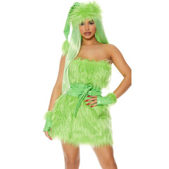 Astricos Green Hair Monster Costume - The Ultimate Christmas Thief Outfit for Festive Fun - Astricos