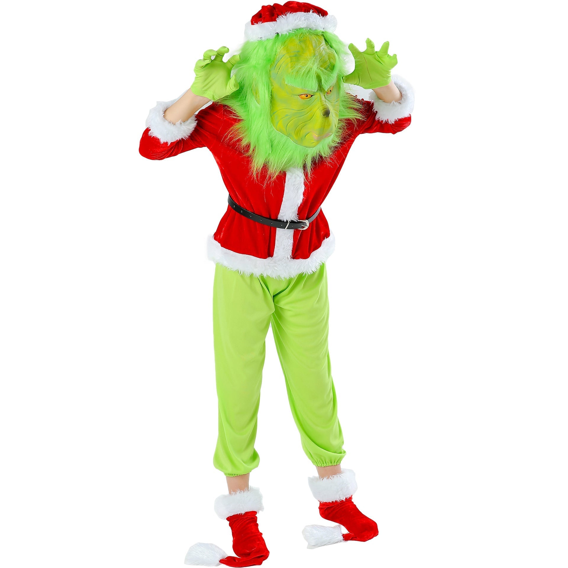 Astricos Kids' Christmas Green Hair Monster Grinch Clothing Set - Girls' Festive Outfit - Astricos