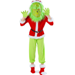 Astricos Kids' Christmas Green Hair Monster Grinch Clothing Set - Girls' Festive Outfit - Astricos