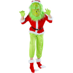 Astricos Kids' Christmas Green Hair Monster Grinch Clothing Set - Girls' Festive Outfit - Astricos