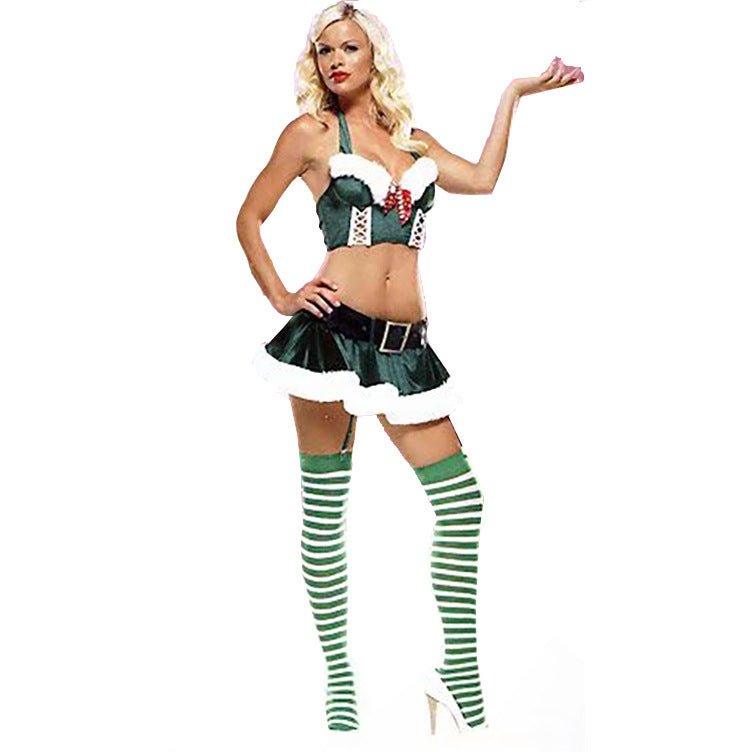 Astricos Festive Three-Point Christmas Lingerie Set for Women - Sexy Cosplay Outfit - Astricos