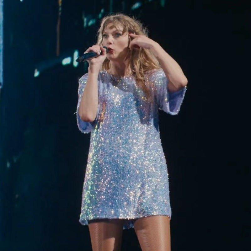 Astricos Lavender Sequin Dress | Inspired Taylor Swift Tour Outfit | Lavish Performance Wear - Astricos