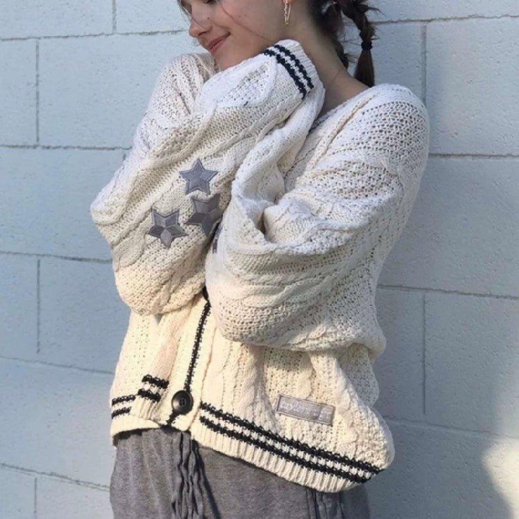 Astricos Inspired Knit Wool Cardigan | Cozy Christmas Sweater for Women - Astricos