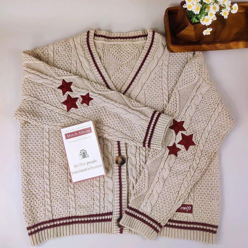 Astricos Inspired Knit Wool Cardigan | Cozy Christmas Sweater for Women - Astricos