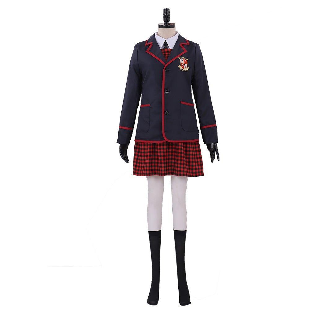 Astricos Umbrella Academy School Uniform Cosplay Costume | Authentic Jacket and Dress for Adults - Astricos