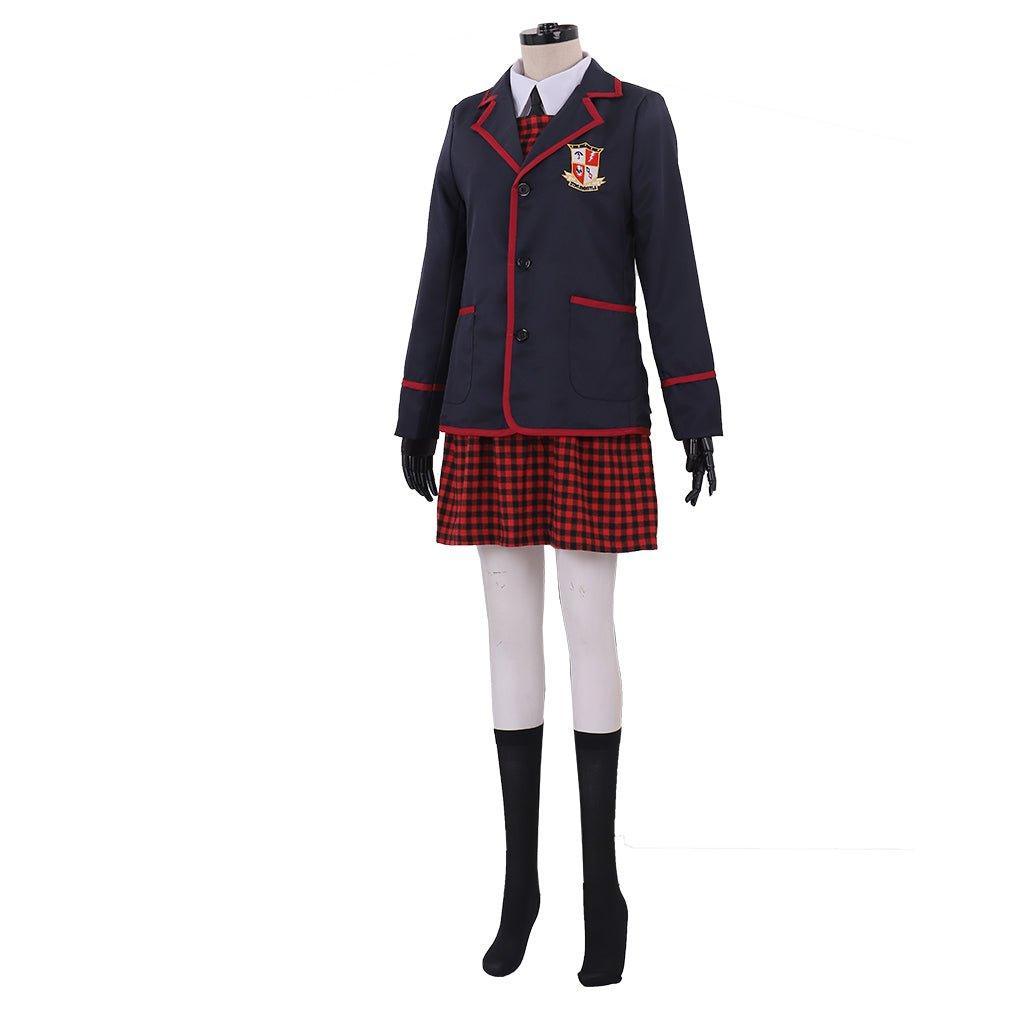 Astricos Umbrella Academy School Uniform Cosplay Costume | Authentic Jacket and Dress for Adults - Astricos