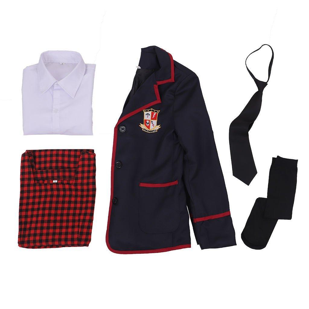 Astricos Umbrella Academy School Uniform Cosplay Costume | Authentic Jacket and Dress for Adults - Astricos