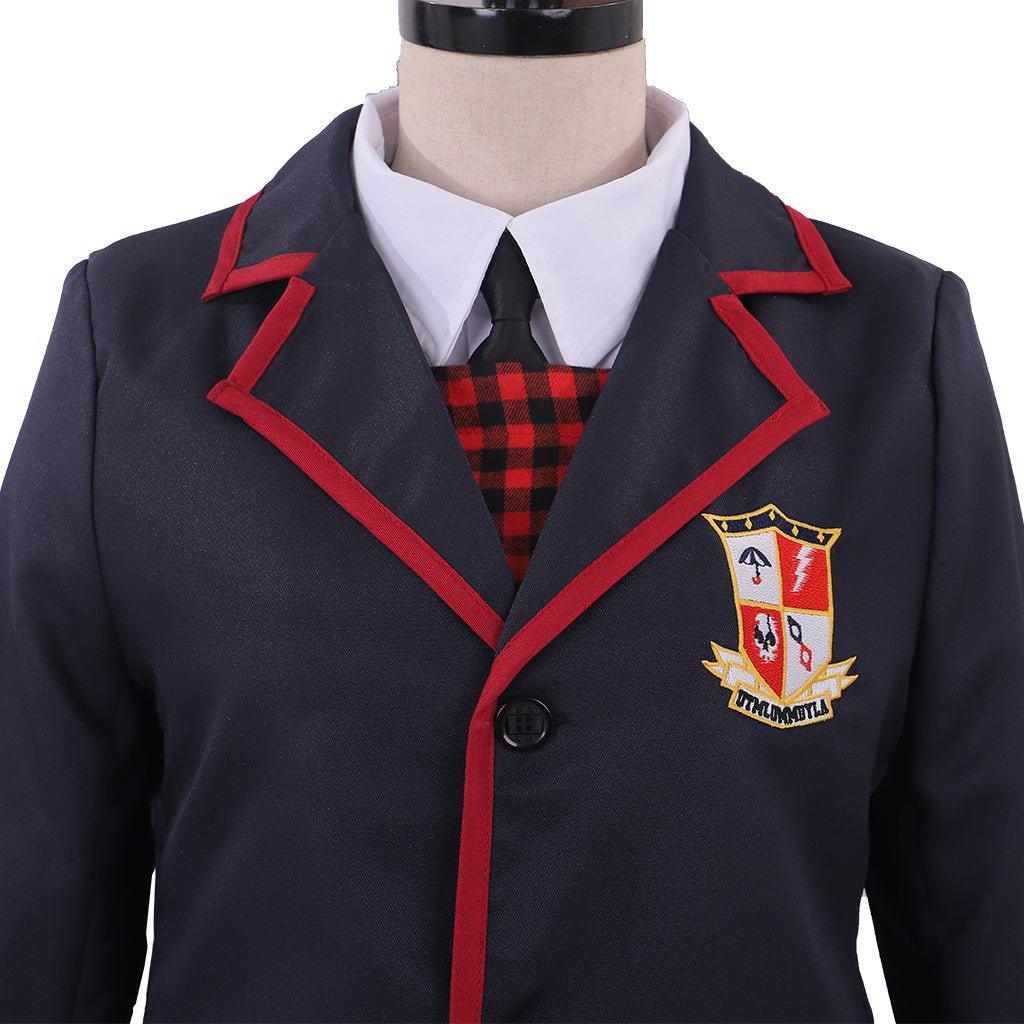 Astricos Umbrella Academy School Uniform Cosplay Costume | Authentic Jacket and Dress for Adults - Astricos