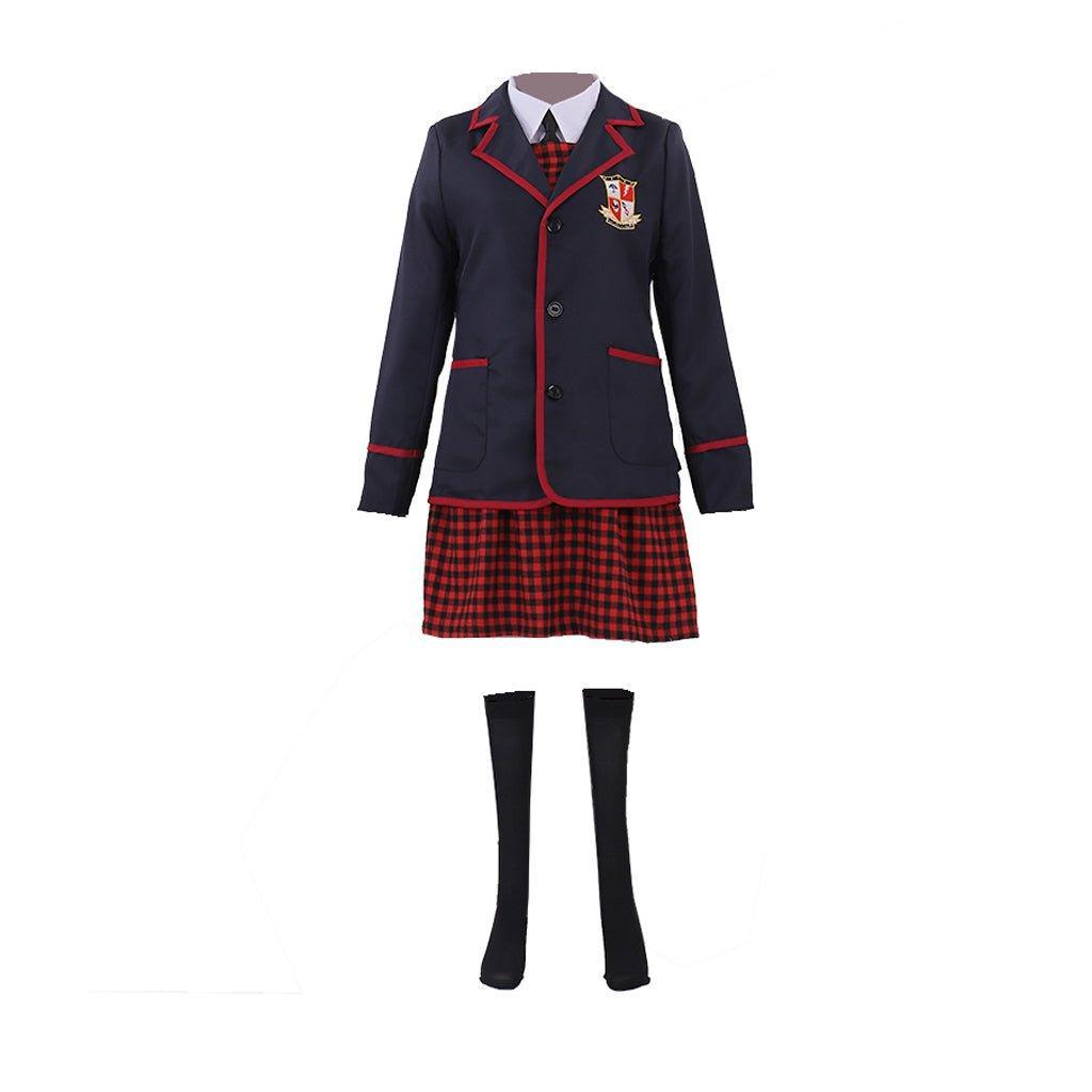 Astricos Umbrella Academy School Uniform Cosplay Costume | Authentic Jacket and Dress for Adults - Astricos