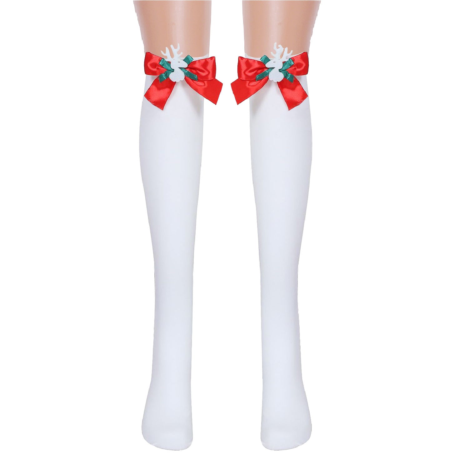 Astricos Luxurious Cotton Christmas Socks with Elegant Bows - Perfect for Festive Celebrations - Astricos