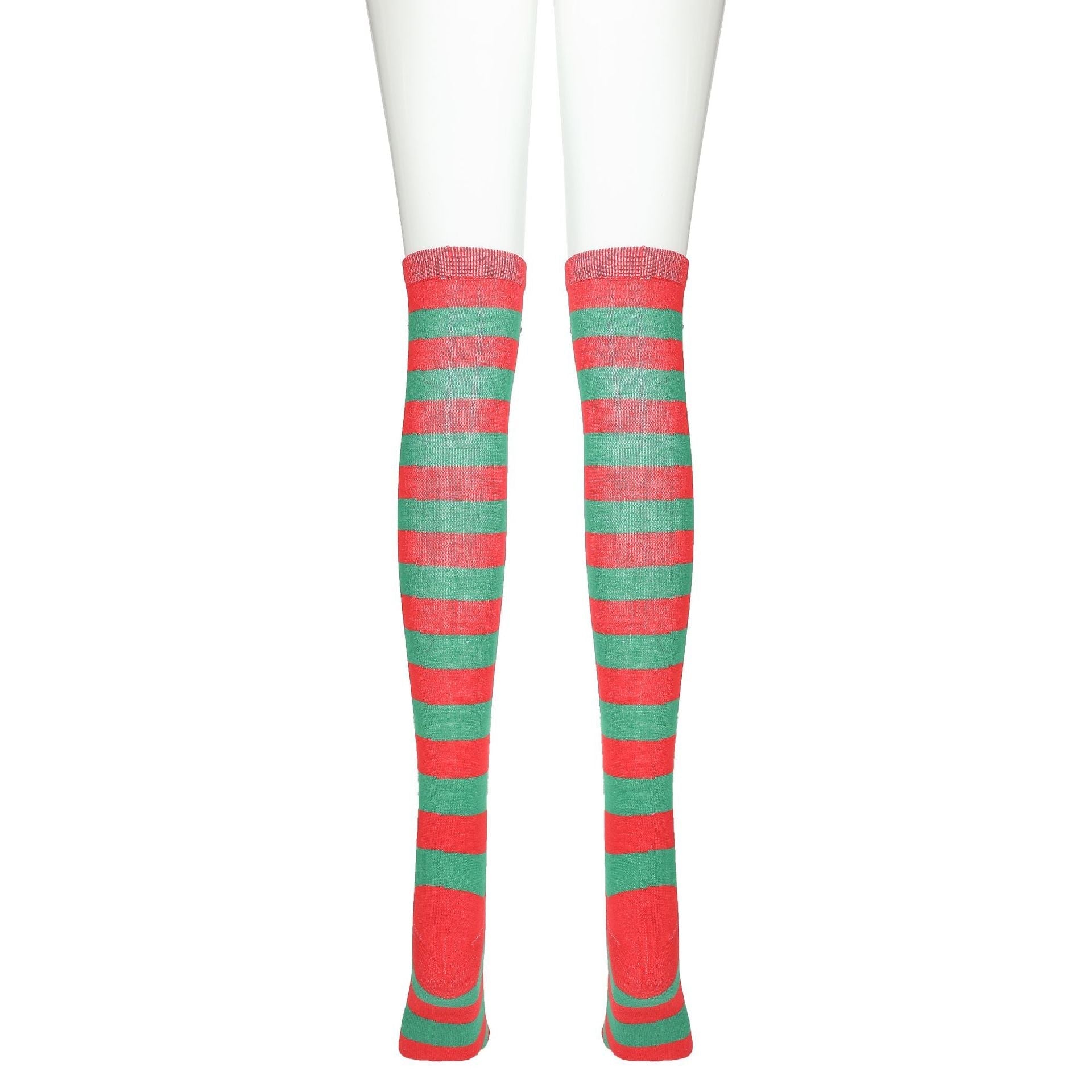 Astricos Luxurious Christmas Socks - Festive Bow Striped Holiday Stockings for Stylish Comfort - Astricos