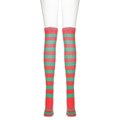 Astricos Luxurious Christmas Socks - Festive Bow Striped Holiday Stockings for Stylish Comfort - Astricos