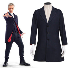 Astricos Time Traveller Costume for Men - Iconic Doctor Who Trench Coat Cosplay for Men - Capaldi Inspired Long Coat Collection - Astricos