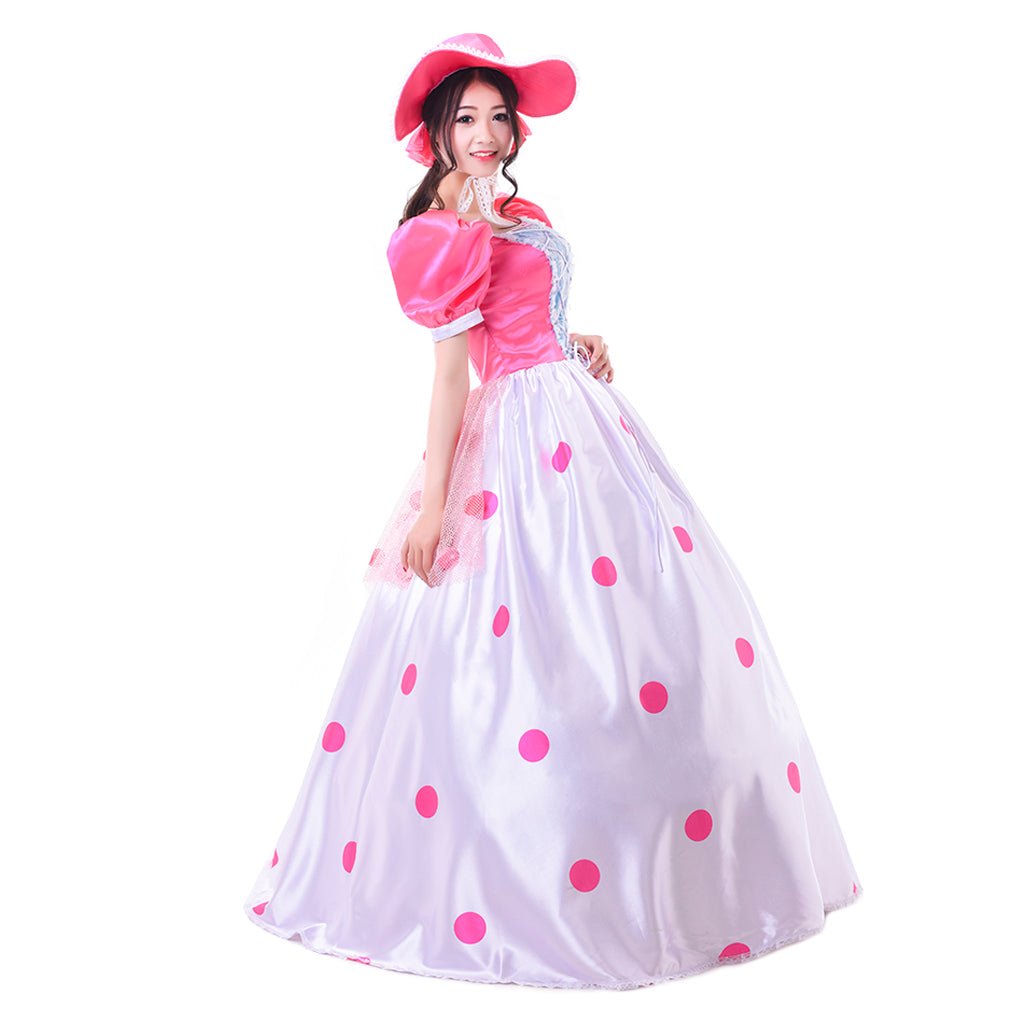 Astricos Bo Peep Cosplay Outfit | Elegant Pink Dress for Halloween & Movie Events - Astricos