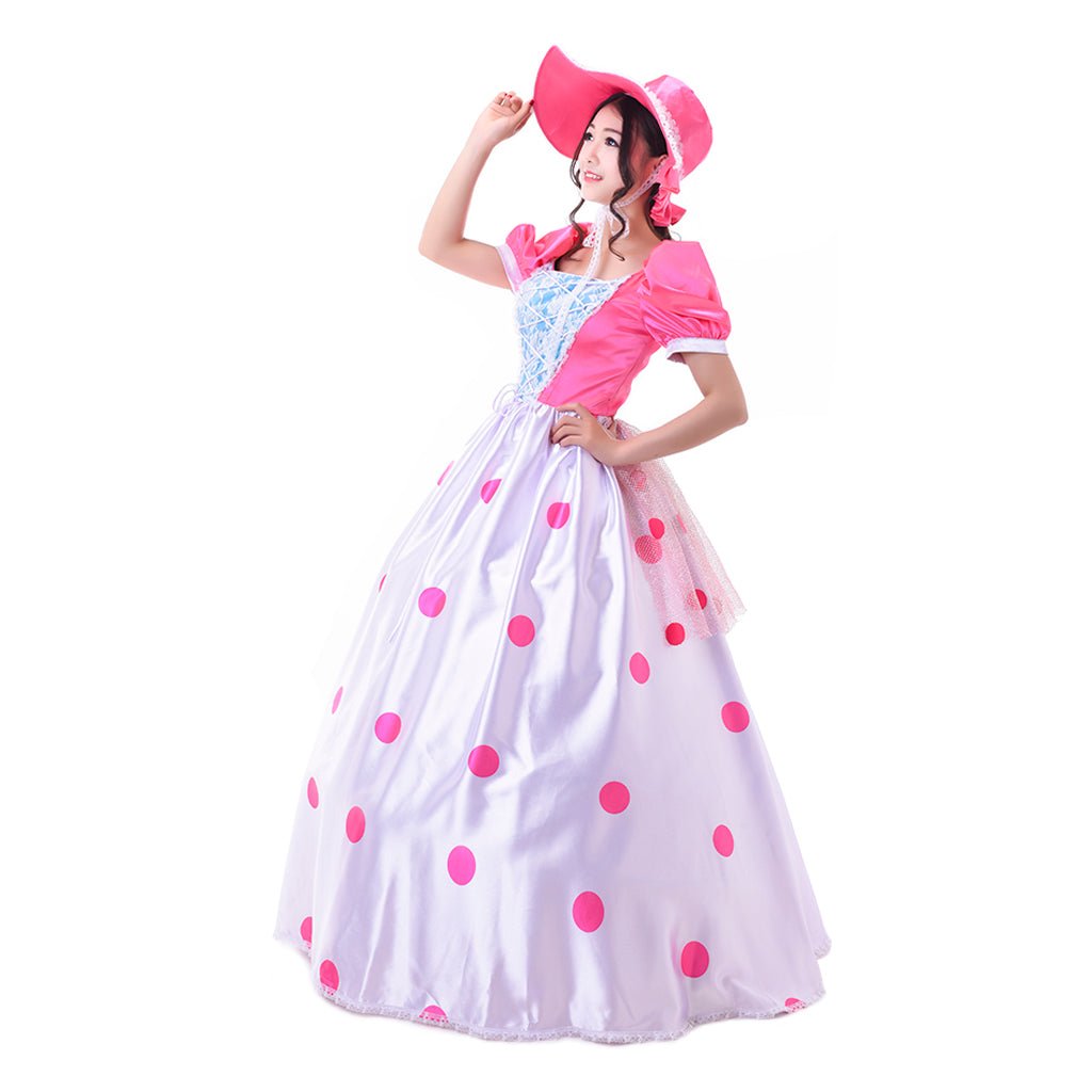 Astricos Bo Peep Cosplay Outfit | Elegant Pink Dress for Halloween & Movie Events - Astricos