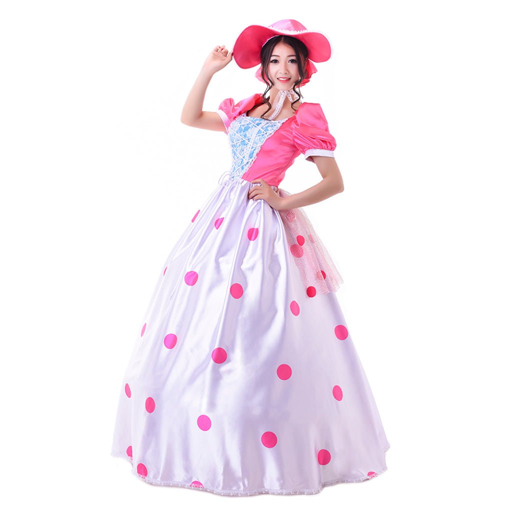 Astricos Bo Peep Cosplay Outfit | Elegant Pink Dress for Halloween & Movie Events - Astricos