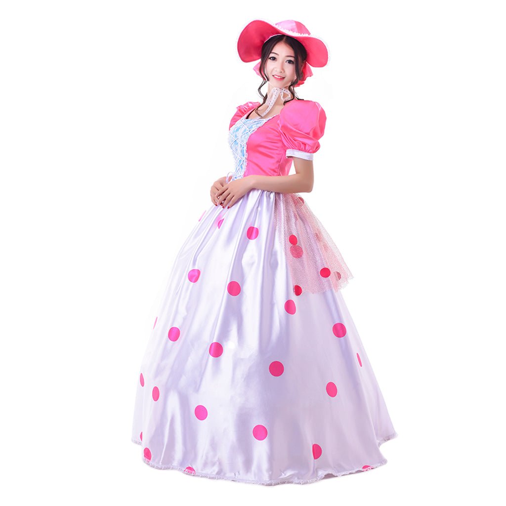 Astricos Bo Peep Cosplay Outfit | Elegant Pink Dress for Halloween & Movie Events - Astricos