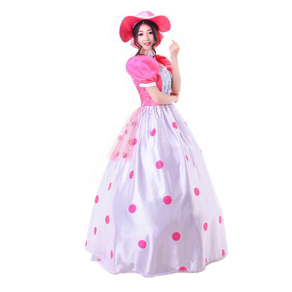 Astricos Bo Peep Cosplay Outfit | Elegant Pink Dress for Halloween & Movie Events - Astricos