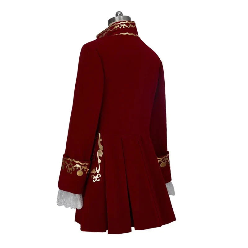 Astricos King Prince Rococo Costume - Luxurious Red Velvet Noble Regent Uniform | Custom Series - Astricos