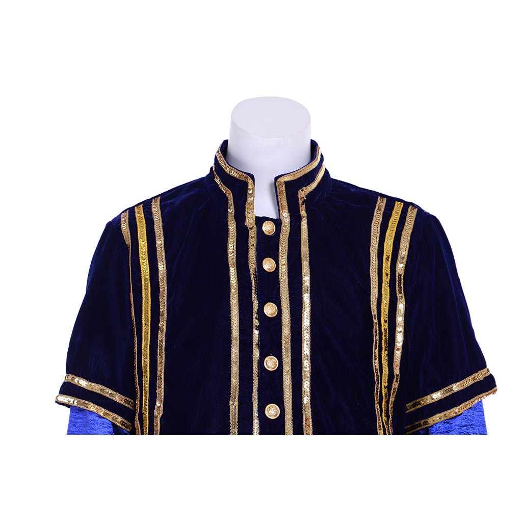 Astricos Tudor Era King Cosplay - Premium Blue Medieval Men's Renaissance Costume - Astricos