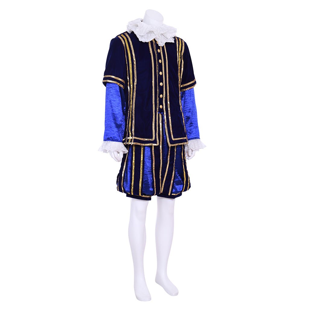 Astricos Tudor Era King Cosplay - Premium Blue Medieval Men's Renaissance Costume - Astricos