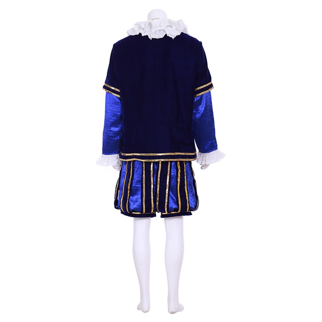 Astricos Tudor Era King Cosplay - Premium Blue Medieval Men's Renaissance Costume - Astricos