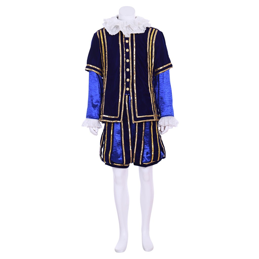 Astricos Tudor Era King Cosplay - Premium Blue Medieval Men's Renaissance Costume - Astricos