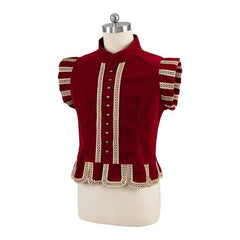 Astricos Tudor Prince Red Vest Costume - Authentic Medieval Renaissance Royal Nobleman Outfit for Men - Astricos