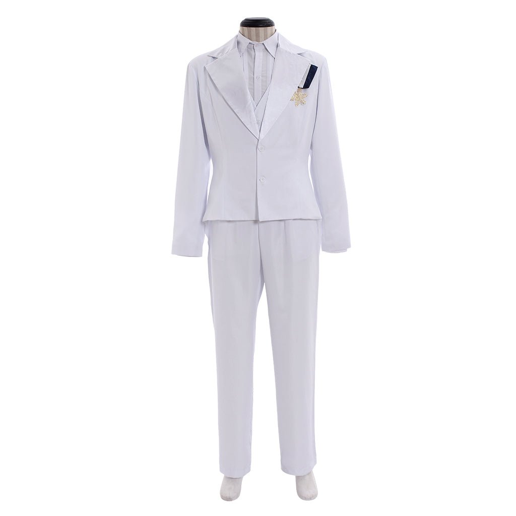 Astricos Tuxedo Mask Mamoru Chiba Wedding Cosplay Costume - White - Astricos