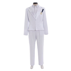 Astricos Tuxedo Mask Mamoru Chiba Wedding Cosplay Costume - White - Astricos