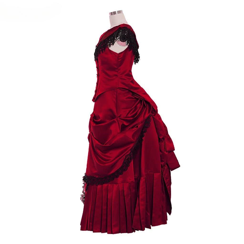 Elegant Victorian Bustle Gown | Astricos Gothic Georgian Dress for Masquerade and Reenactment - Astricos